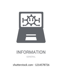 information technology icon. Trendy information technology logo concept on white background from General collection. Suitable for use on web apps, mobile apps and print media.
