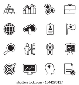 Information Technology Icons. Line With Fill Design. Vector Illustration.