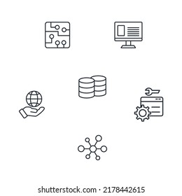 information technology icons set . information technology pack symbol vector elements for infographic web