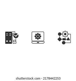 Information Technology Infrastructure Libary icons set . Information Technology Infrastructure Libary pack symbol vector elements for infographic web