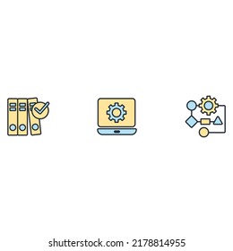 Information Technology Infrastructure Libary icons set . Information Technology Infrastructure Libary pack symbol vector elements for infographic web