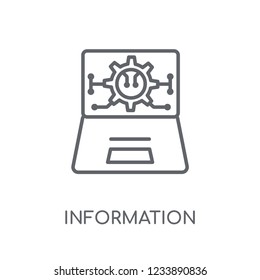 information technology linear icon. Modern outline information technology logo concept on white background from General collection. Suitable for use on web apps, mobile apps and print media.