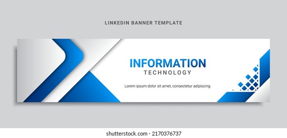 information technology linkedin banner design with gradation