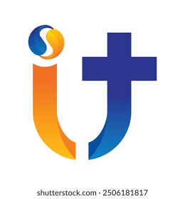 Information Technology Logo Design, ICT Logo Concept, Digital Industries Business Branding Idea, IT Vector Logo Design 