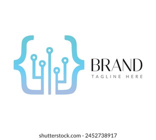 Information technology logo icon design template elements. Usable for Branding, Business and Technology Logos.

