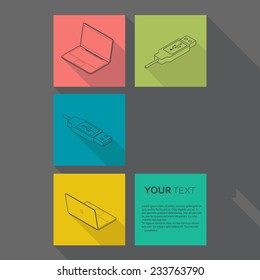 information technology minimal vintage vector design