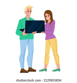 IT-Mitarbeiter. Business-Computer. Büro-Internetnetz. Zeichenkartographie des Systemkonzepts