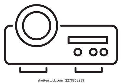 Information technology projector vector icon illustration.