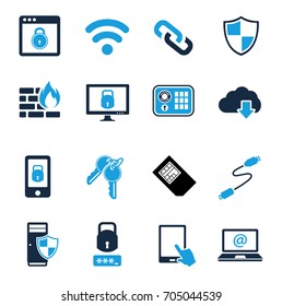 Information technology security icons. IT security Icons