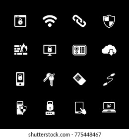 Information technology security icons. IT security Icons