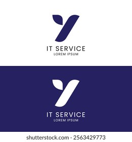 Information Technology Service Logo Y Letter