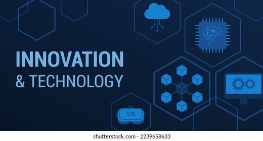 Information technology and telecommunications concepts background with icons: internet, communication and technological innovation