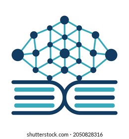 Information of Technology Vector Design Template. Communication Research Book Logo Design.