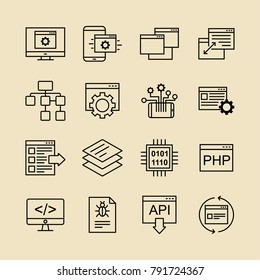 Information technology IT vector icons