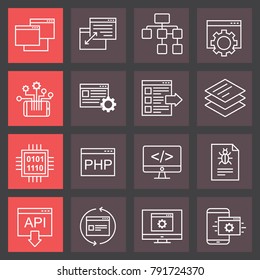 Information technology IT vector icons