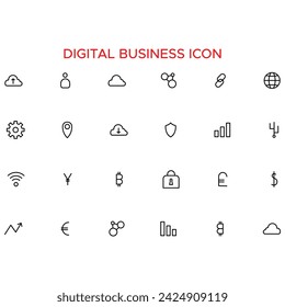 information technology vector illustration flat design. Simple Set of Business People Related Vector Line Icons. Simple Set of Finance Related Vector Line Icons. Contains such Icons as Taxes, Money.