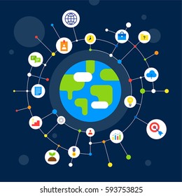 information technology vector illustration flat design