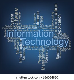 Information Technology Word Cloud Vector Stock Vector (Royalty Free ...