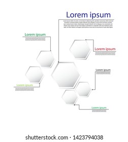Information template design, infographic vector.