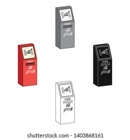 Information terminal. Terminals single icon in cartoon,black style isometric vector symbol stock illustration web.
