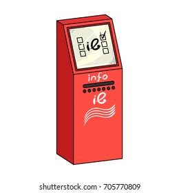 Information terminal. Terminals single icon in cartoon style isometric vector symbol stock illustration web.