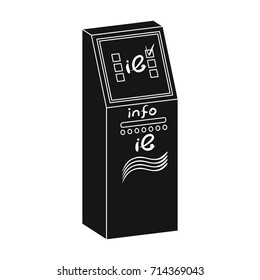 Information terminal. Terminals single icon in black style isometric vector symbol stock illustration web.