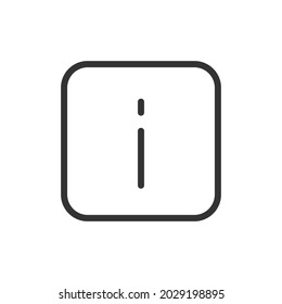 Information thin line icon. Symbol in trendy outline style. Premium design for web and apps. Perfect for UI. 