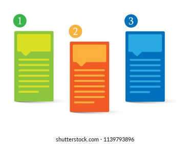 Information three color vector icons with shadow