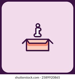 Information Unveiled: Icon in Open Box Graphic