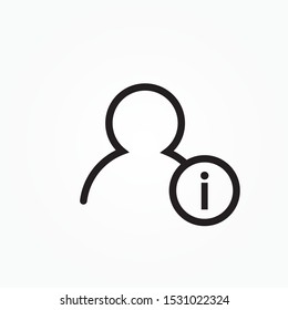 information user outline single icon design vector illustration