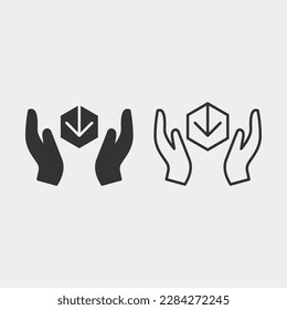 Signo de ilustración de icono del vector de información