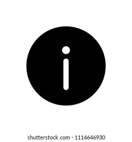 Information vector icon, info symbol. Simple, flat design for web or mobile app