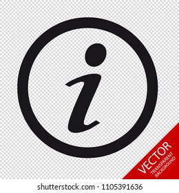 Information Vector Icon - Isolated On Transparent Background