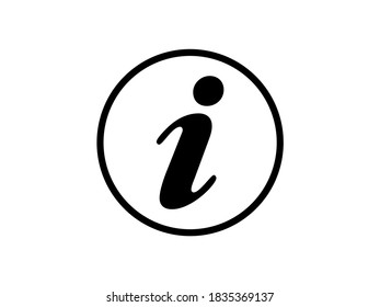 Information vector icon isolated on white background