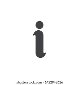 Information vector icon. Letter i filled flat sign for mobile concept and web design. Info glyph icon. Symbol, logo illustration. Vector graphics