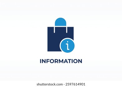 INFORMATION vector, icon or logo sign isolated symbol illustration