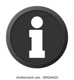 information - vector icon, on a grey button