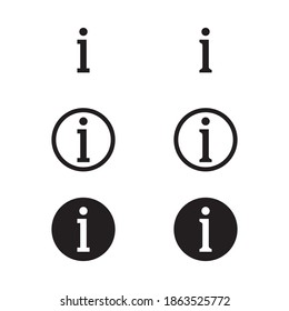 Information vector icon on white background
