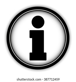information - vector icon; round  button with shadow