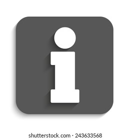 information - vector icon with shadow on a grey button