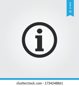 Icono de vector de información, signo simple para sitio web y aplicación móvil.
