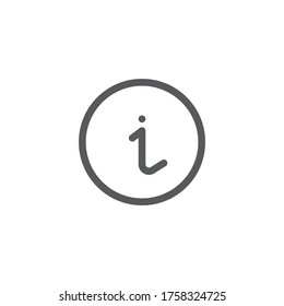Information vector icon symbol isolated on white background