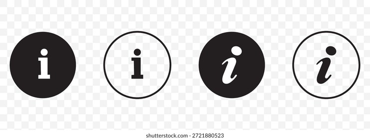 Information vector icons isolated on white background. Black and blue information icon. Information, info simple vector icon.