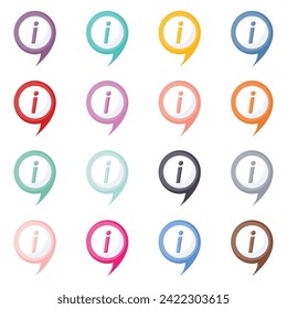 Information vector illustration graphic icon button set