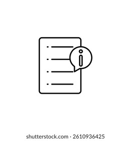 Information vector illustration line icon icons design