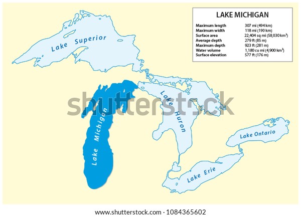 Information Vector Map Lake Michigan 600w 1084365602 