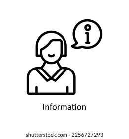 Information Vector Outline icon for your digital or print projects. stock illustration