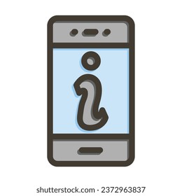 Information Vector Thick Line Filled Colors Icon For Personal And Commercial Use.
