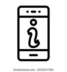 Information, Vektordick Line Symbol für persönliche und kommerzielle Nutzung.
