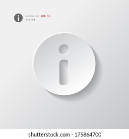 Information web icon. Help, FAQ symbol.